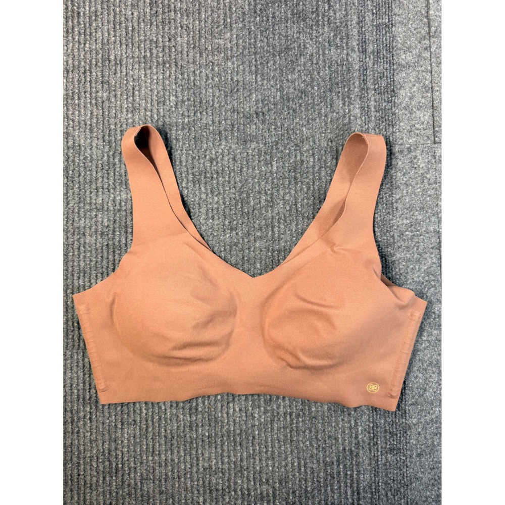 Honeylove Crossover Bra Clay Brown Seamless Wire-Free Bralette LWBR0101 Size M